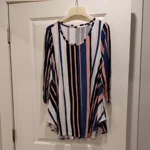 Striped Multicolor Women's Swing Tunic